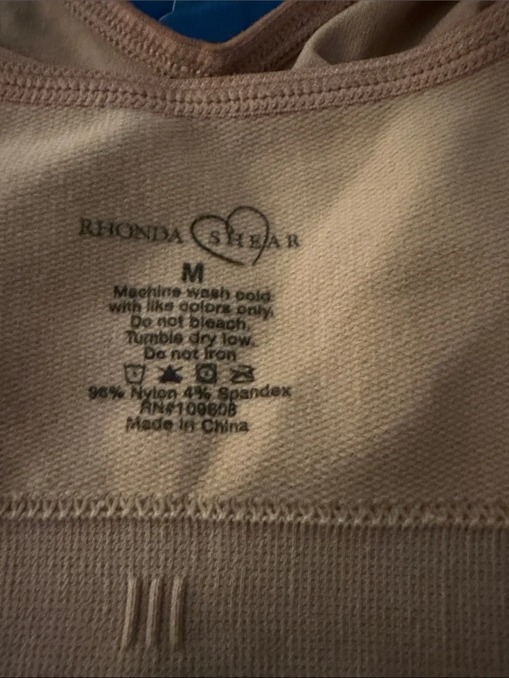 Rhonda Shear Tan Seamless V-Neck Comfort Crop Bra